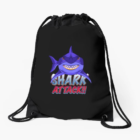 Shark Attack Drawstring Bags