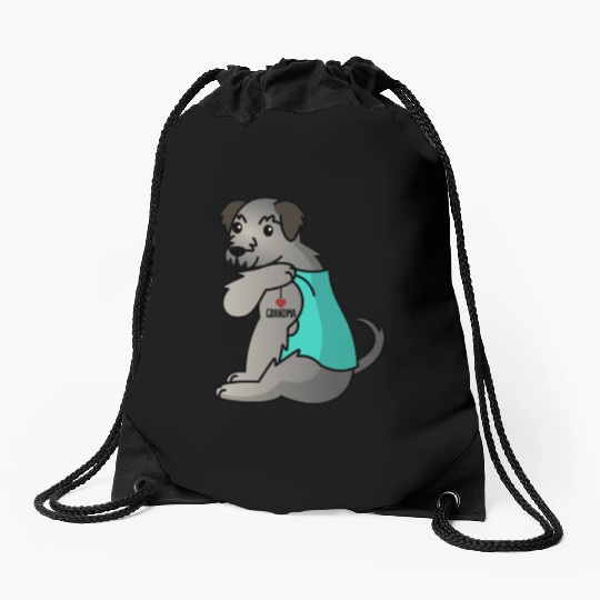 Irish Wolfhound I Love Grandma Drawstring Bags