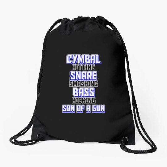 Drummer Design Cymbal Snare Bass Son of a Gun Drawstring Bags