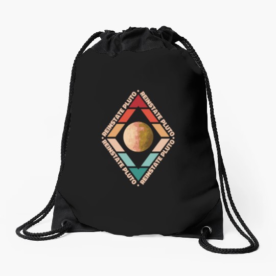 Funny Pluto Planet Science Retro Reinstate Pluto Drawstring Bags