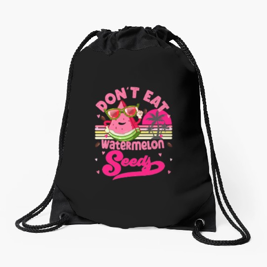 Don't Eat Watermelon Seeds Maternity Summer Fruit Drawstring Bags