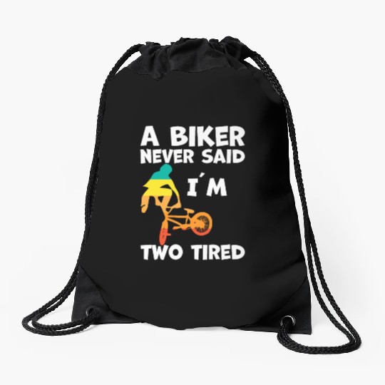 BMX Biker Racing Stunt Drawstring Bags