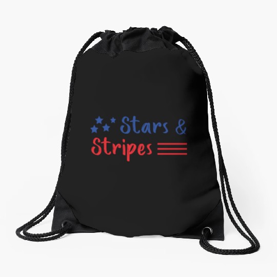 Stars and Stripes Us Flag Drawstring Bags