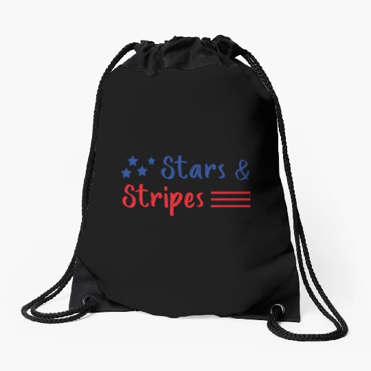 Stars and Stripes Us Flag Drawstring Bags