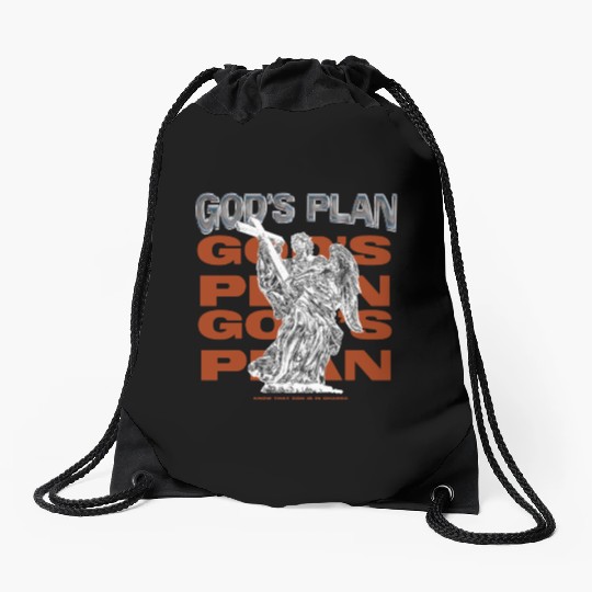 Gods Plan Streetwear Design Drawstring Bags