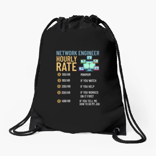 Network Engineer Director Computer Engineering Drawstring Bags