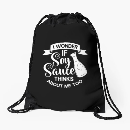 Soy Sauce Japanese Sushi Dark Ramen Noodles Bottle Drawstring Bags