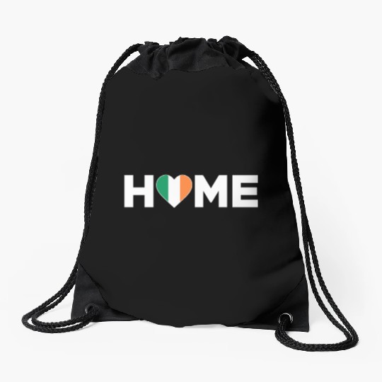Ireland Home Country Irish Flag Ireland Heart Drawstring Bags