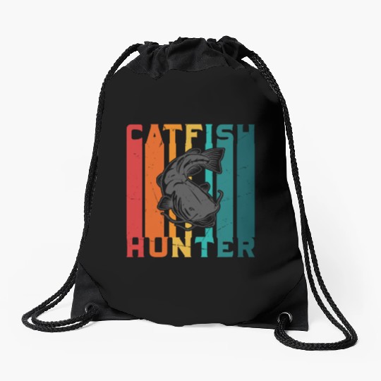 Catfish Hunter Drawstring Bags