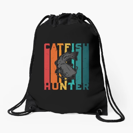 Catfish Hunter Drawstring Bags