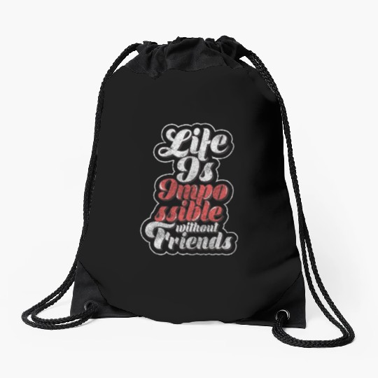 Friends Love Family Drawstring Bags