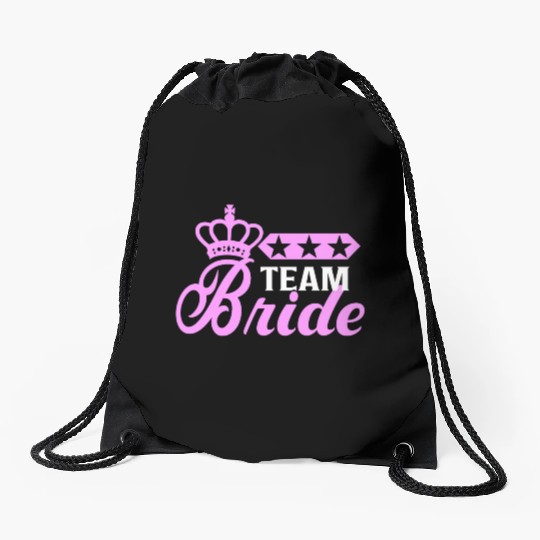 Bachelorette Team Bride Wedding bachelorette party Drawstring Bags