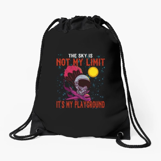 The Sky Is My Playground Skydive Funny Cute Drawstring Bags