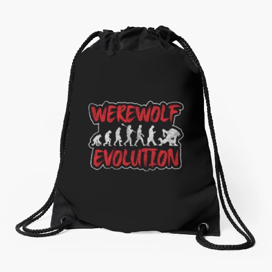 Werewolf Night Animal Game Drawstring Bags