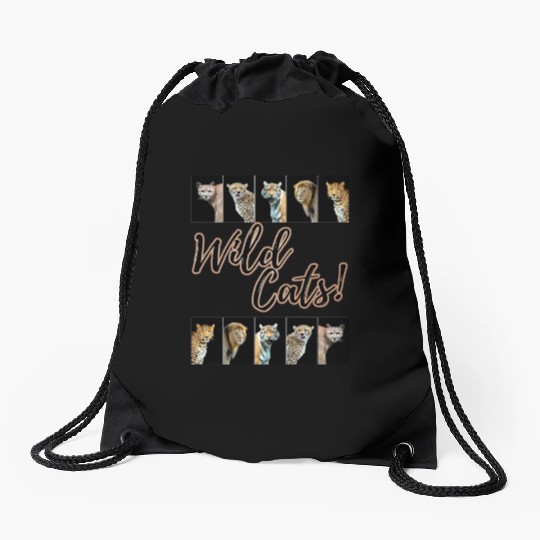 WILDCATS! | Lion, Leopard, Cheetah, Puma, Tiger Drawstring Bags