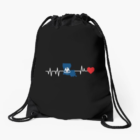 Louisiana Heartbeat Gift Drawstring Bags