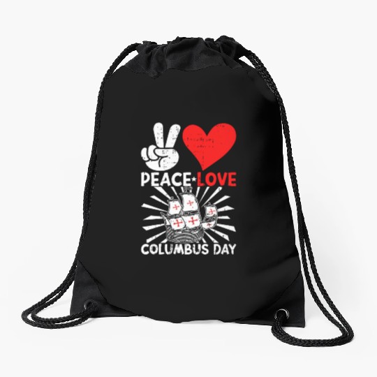 Columbus Day Italian Pride Drawstring Bags