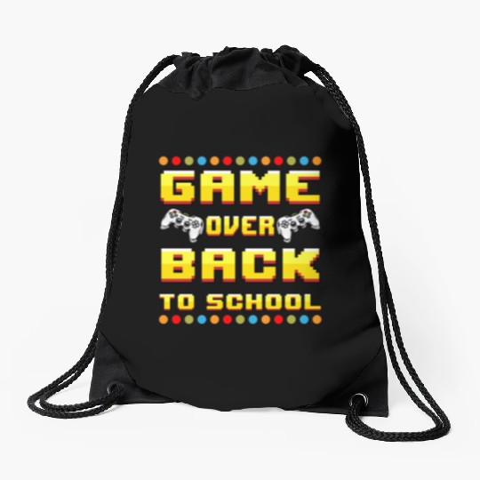 Game Over Back To School Drawstring Bags