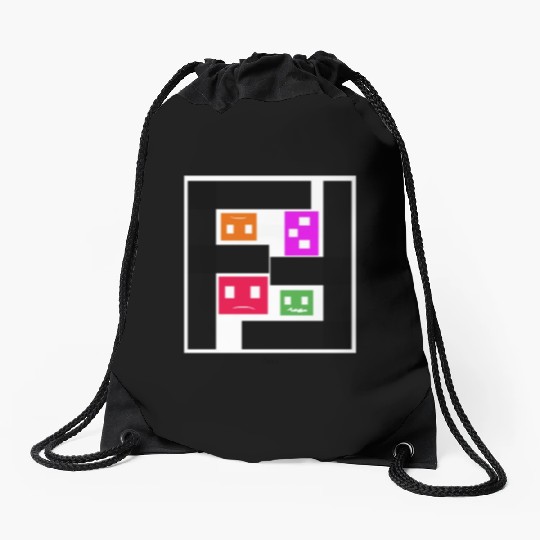 Geometric Cubes In Game - multi-sided cubes Drawstring Bags