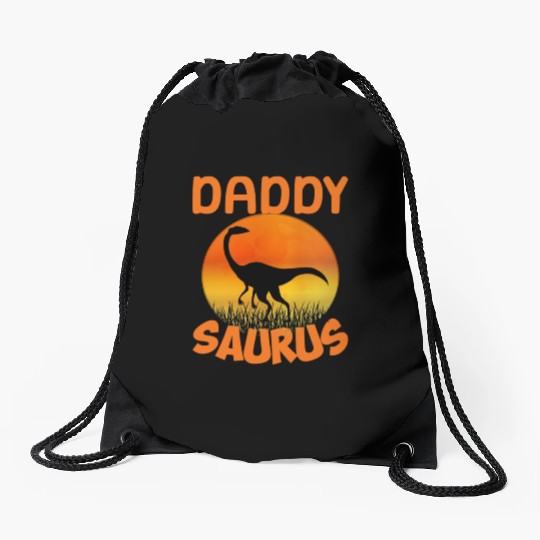 Daddysaurus Papasaurus Drawstring Bags