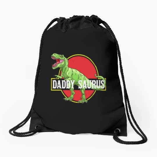 Daddysaurus Papasaurus Drawstring Bags