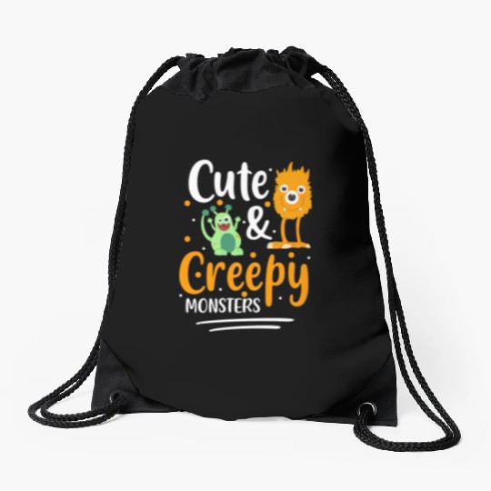 Monster Scary Little Brother Big Sister Drawstring Bags