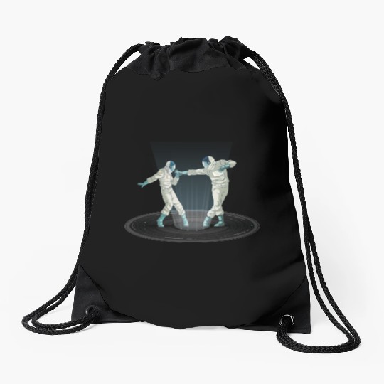 Dancing Astronauts Drawstring Bags