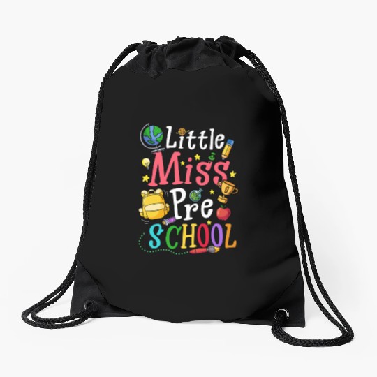 Little Miss Preschool Back to School Drawstring Bags