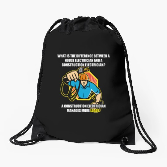 Electrician Electrical Engineer Lineman Drawstring Bags