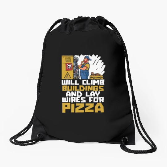 Electrician Electrical Engineer Lineman Drawstring Bags