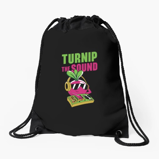 Music Turnip Party Music Lover Vegetable Drawstring Bags