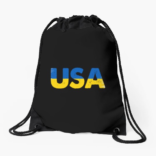 I Stand with Ukraine Ukraine Flag Drawstring Bags