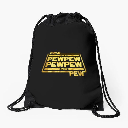 Pew Pew Pew Drawstring Bags