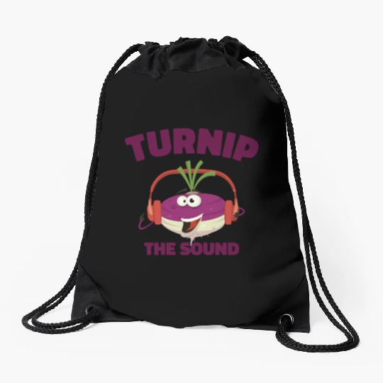 Music Turnip Party Music Lover Vegetable Drawstring Bags