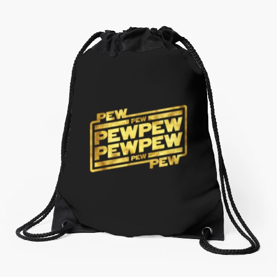 Pew Pew Pew Drawstring Bags