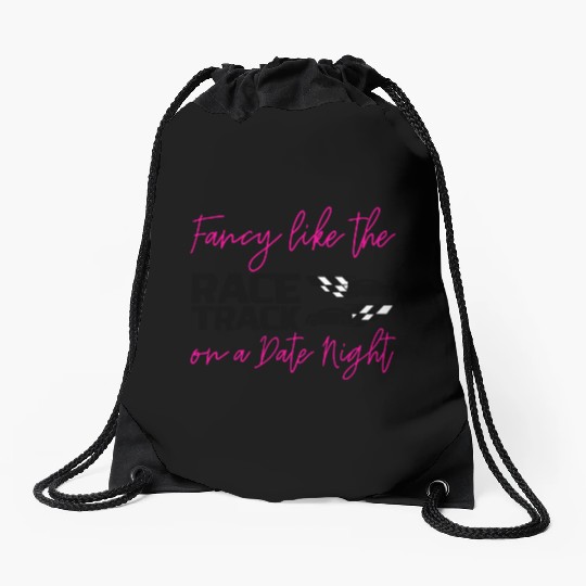 Fancy Like The Race Track On A Date Night 2 Drawstring Bags