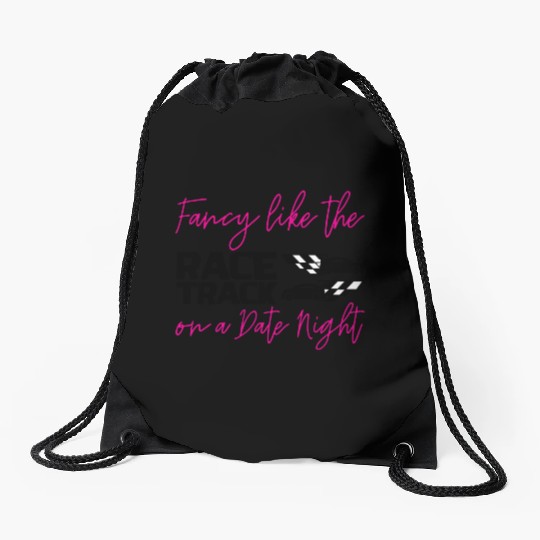 Fancy Like The Race Track On A Date Night 2 Drawstring Bags