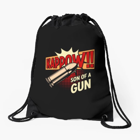 Kappow Bullets Gun Explosion Big bang Aesthetic Drawstring Bags