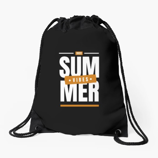 SUMMER VIBES Drawstring Bags