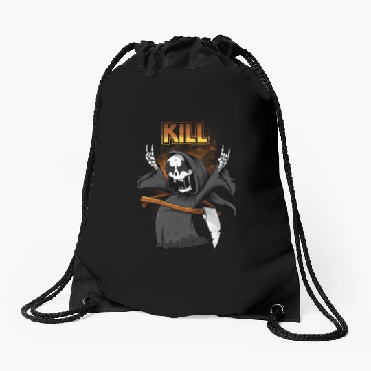 Hard rock deadly Drawstring Bags