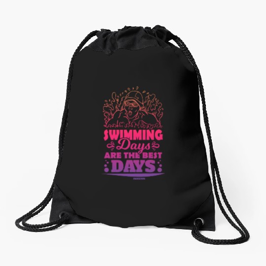 To swim Drawstring Bags