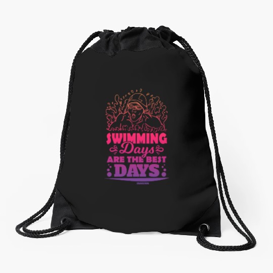 To swim Drawstring Bags