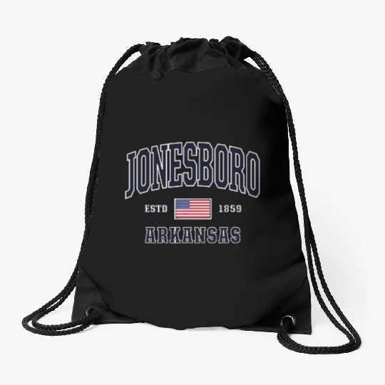 USA FLAG Stars Stripes Jonesboro Arkansas Drawstring Bags