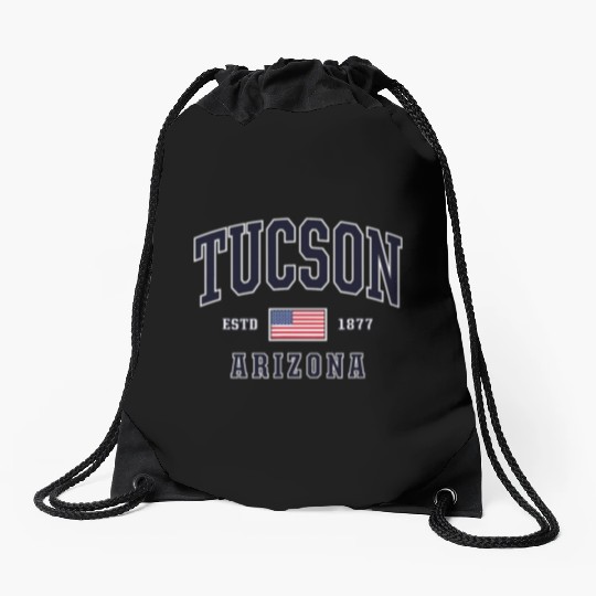 USA FLAG Stars Stripes Tucson Arizonna Drawstring Bags