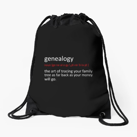 Funny Genealogy Genealogist Drawstring Bags