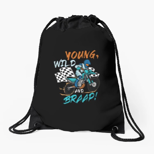Dirt Bike Dirt Bike Riding Motocross Dirt Biking Drawstring Bags