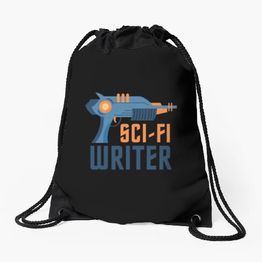 Sci Fi Writer Laser Gun Science Fiction Author Drawstring Bags