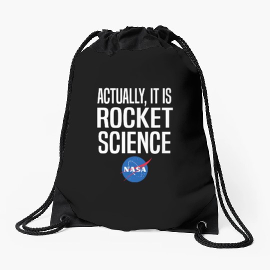 Actually It Is Rocket Science Graphic Drawstring Bags NASA
