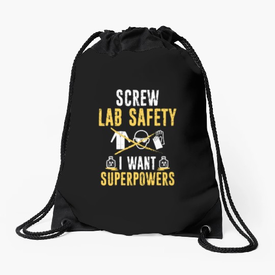 Biology Screw Lab Safety Biologist Chemist Science Drawstring Bags