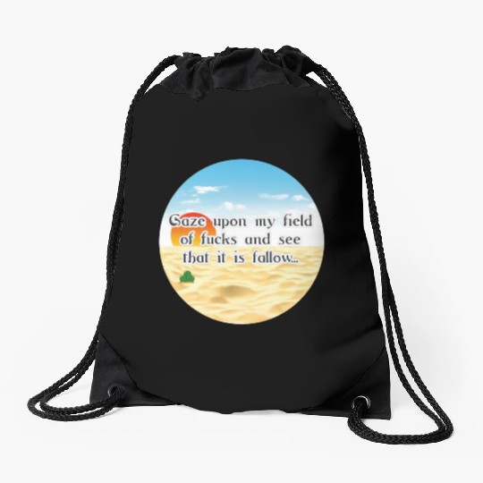No Fucks Given I Dont Care Fuck Off No F*cks Cacti Drawstring Bags